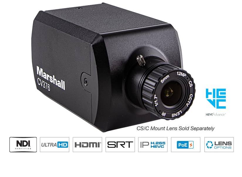Marshall Electronics CV376 kompaktní NDI|HX3 4K UHD kamera