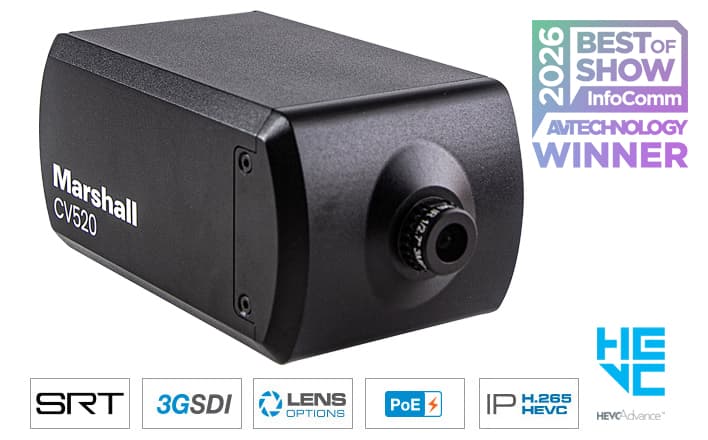 Marshall Electronics CV520 kompaktní Full HD IP/3G-SDI kamera